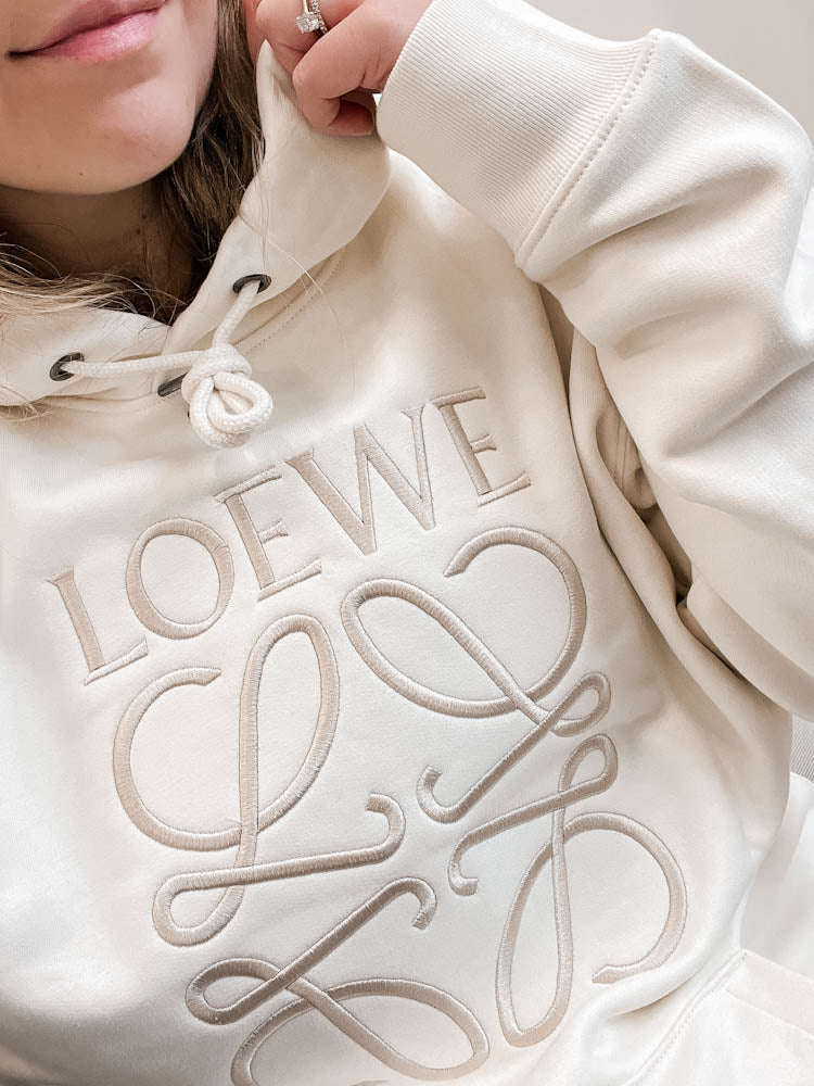 Out The Purse UK Limited Edition - Embroidered Puzzle Hoodie in Milk