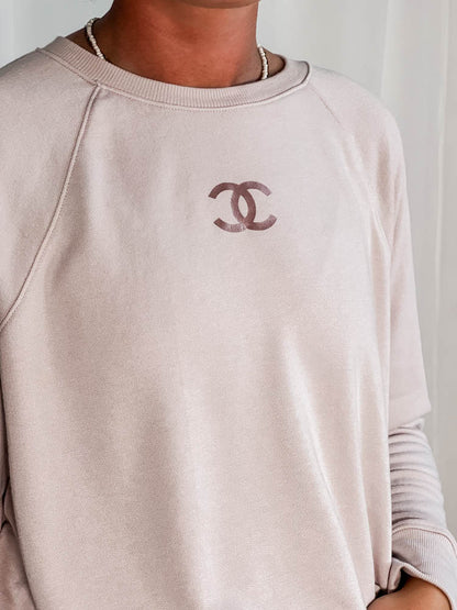 Limited Edition Paris Ladies Sweatshirt in Dusty Pink