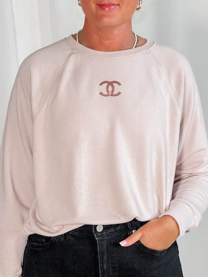 Limited Edition Paris Ladies Sweatshirt in Dusty Pink