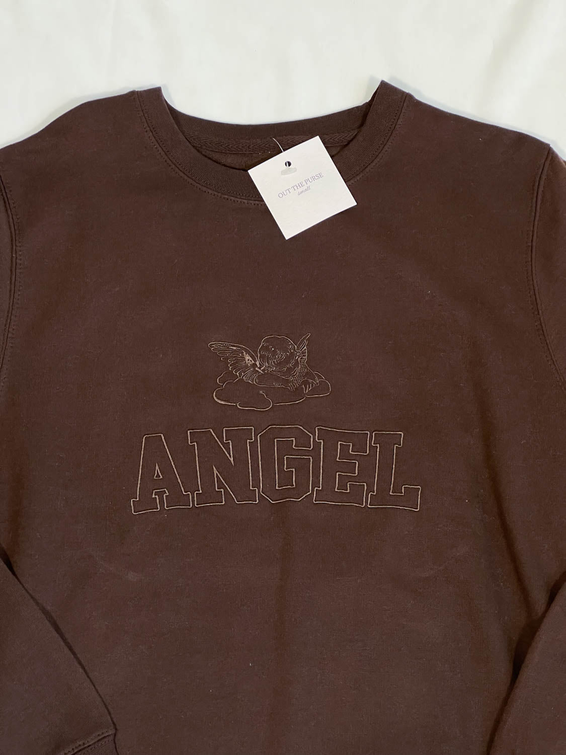 ONE OFF - Angel Brown Sweater S Out The Purse