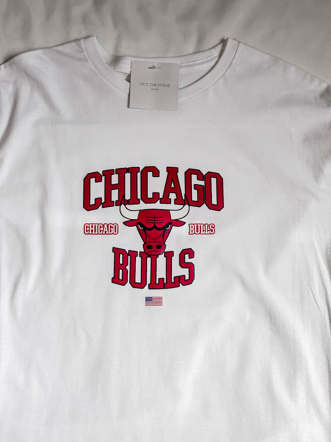 ONE OFF/SALE - Bull T-shirt White L Out The Purse