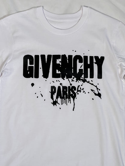 IMPERFECT / SALE - Givench Paint White T-Shirt XXS Out The Purse