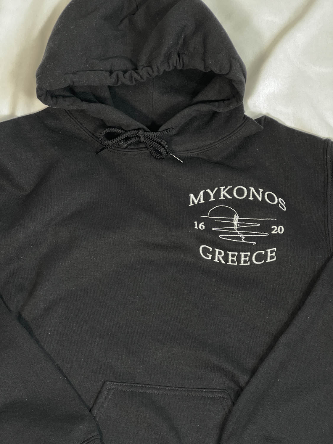 IMPERFECT / SALE - Mykonos Black Hoodie S Out The Purse