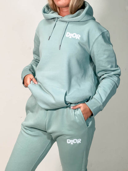 Out The Purse Chrissy Hoodie & Jogger Set in Jade