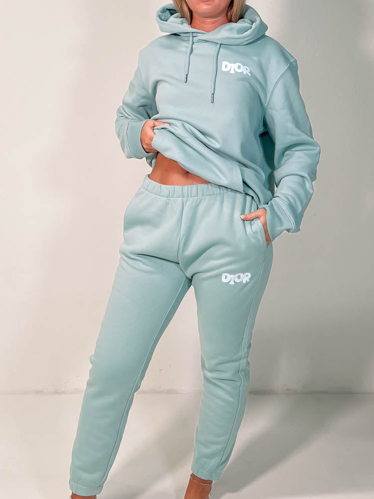Out The Purse Chrissy Hoodie & Jogger Set in Jade