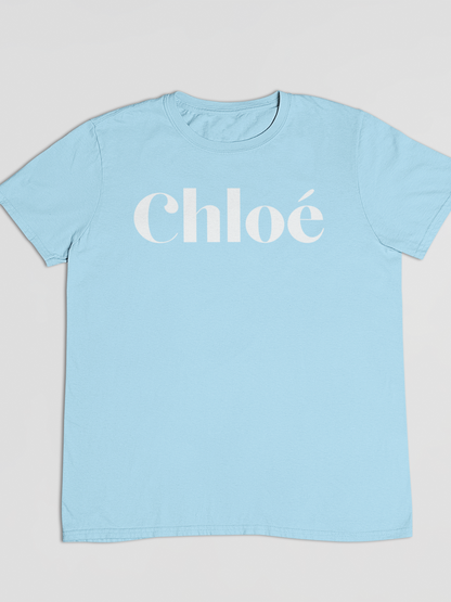 Baby Blue Clo Light Printed T-Shirt Out The Purse