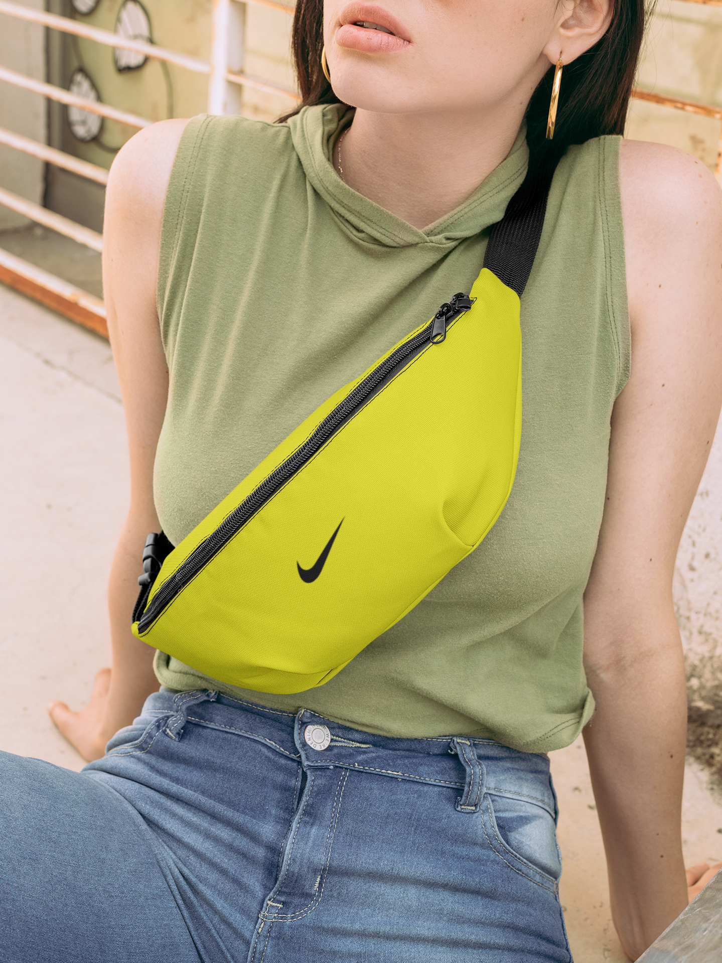 Out The Purse Check Waist Bag in Brights