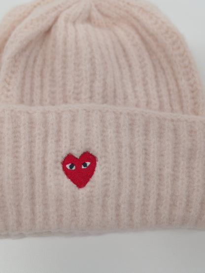 Love Eyez Pink Woolly Beanie (68) Clothing Out The Purse UK 
