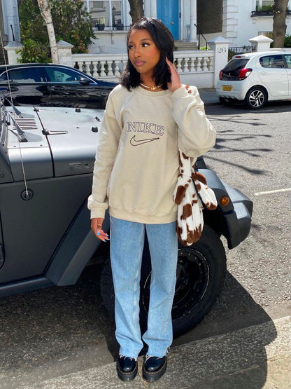 Vintage Sports Women's Sweatshirt Sand Sweater Out The Purse UK 
