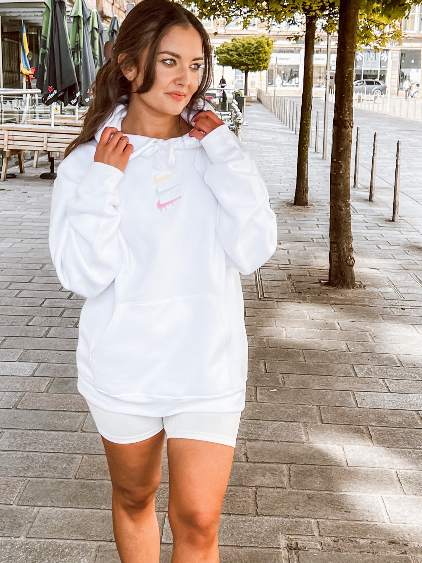 Paint Spill Women's Embroidered Hoodie Pastels Clothing Out The Purse UK 