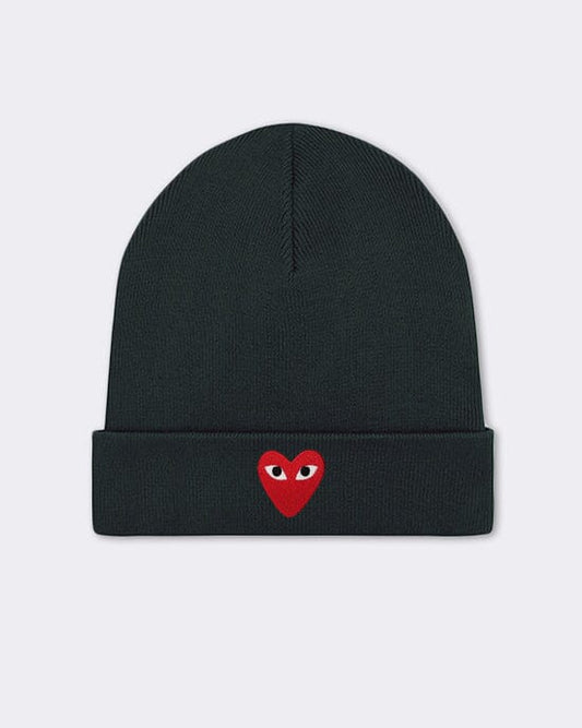 CDG Embroidered Beanie accessories Out The Purse UK black 