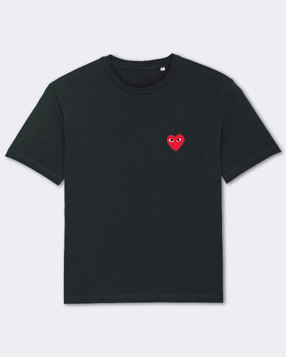 CDG embroidered heart T-shirt T-Shirt Out The Purse UK 