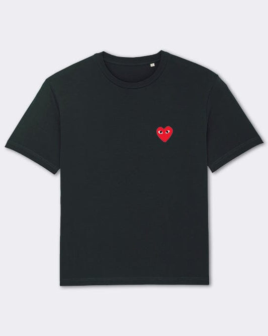 CDG embroidered heart T-shirt T-Shirt Out The Purse UK 