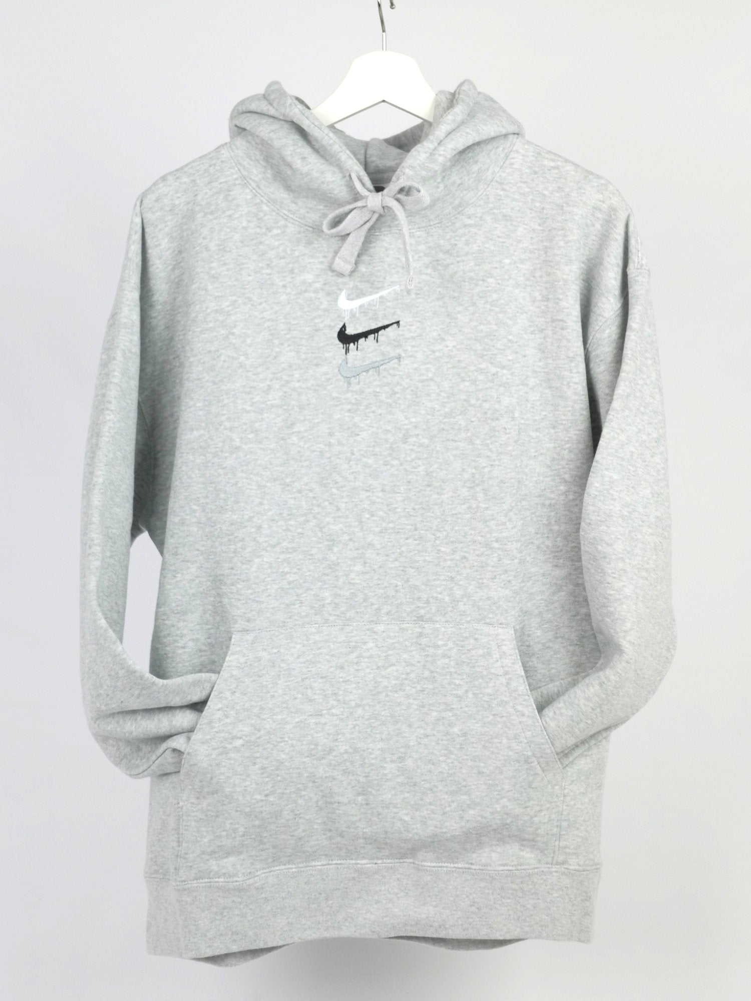 Paint Spill Women's Embroidered Hoodie Grey Clothing Out The Purse UK 