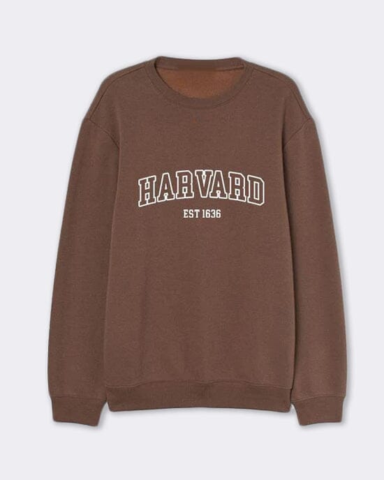 Harvard Women's Sweatshirt Chocolate Sweater Out The Purse UK 