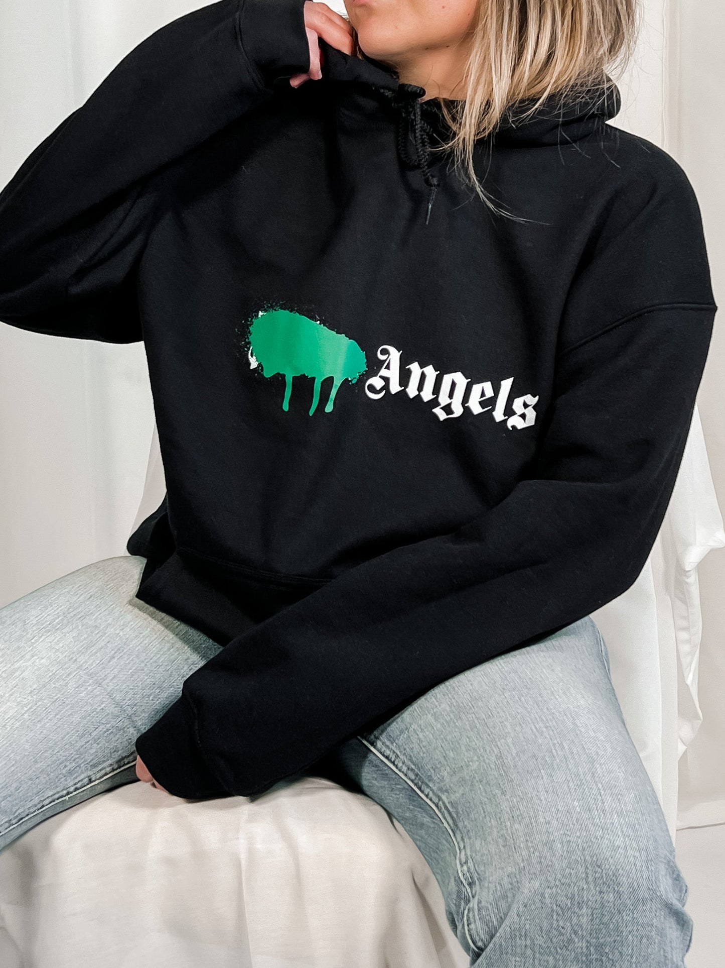 Angels Spray Paint Hoodie – Out The Purse UK