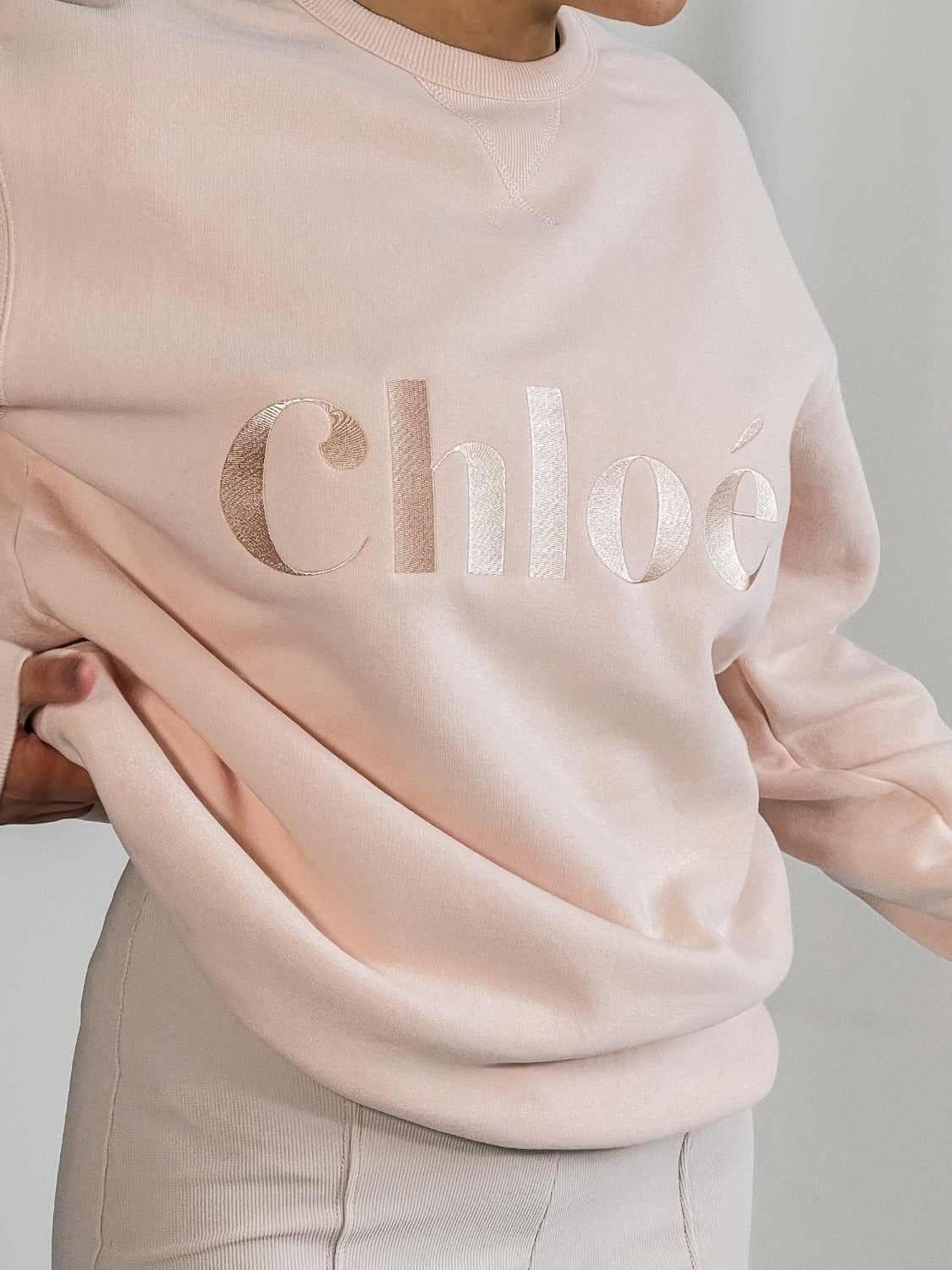 Clo Embroidered Women's Sweatshirt - UK XS pink