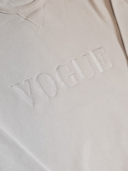 Out The Purse In Style Embroidered Sweatshirt white