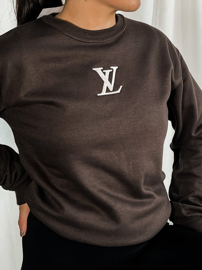 Louis Vuitton Monogram Embroidered Wool Crewneck