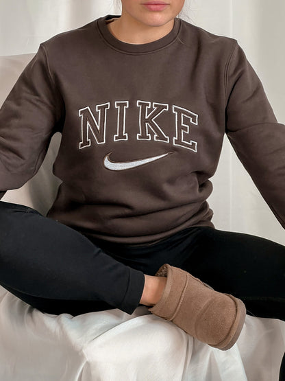 Old School Women's Sweatshirt Chocolate Clothing Out The Purse UK 