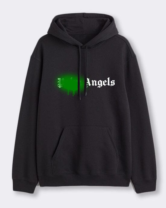Angels Spray Paint Unisex Hoodie Hoodie Out The Purse UK green S 