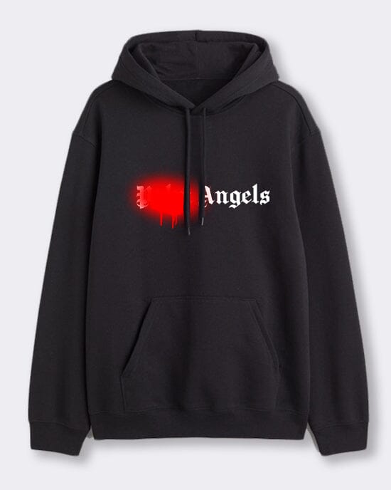 Angels Spray Paint Unisex Hoodie Hoodie Out The Purse UK red S 