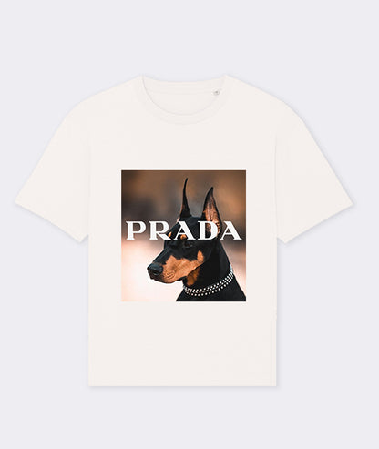 Doberman T-shirt Off White - Out The Purse UK