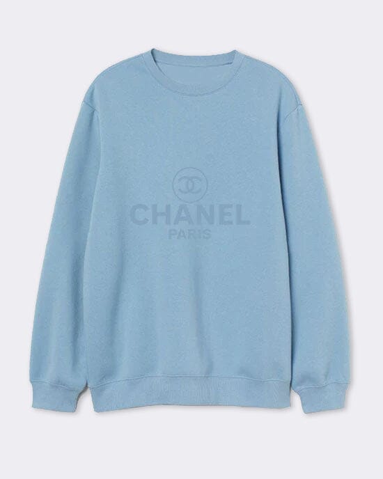 Paris Vintage Inspired Women's Sweatshirt Baby Blue Sweater Out The Purse UK 